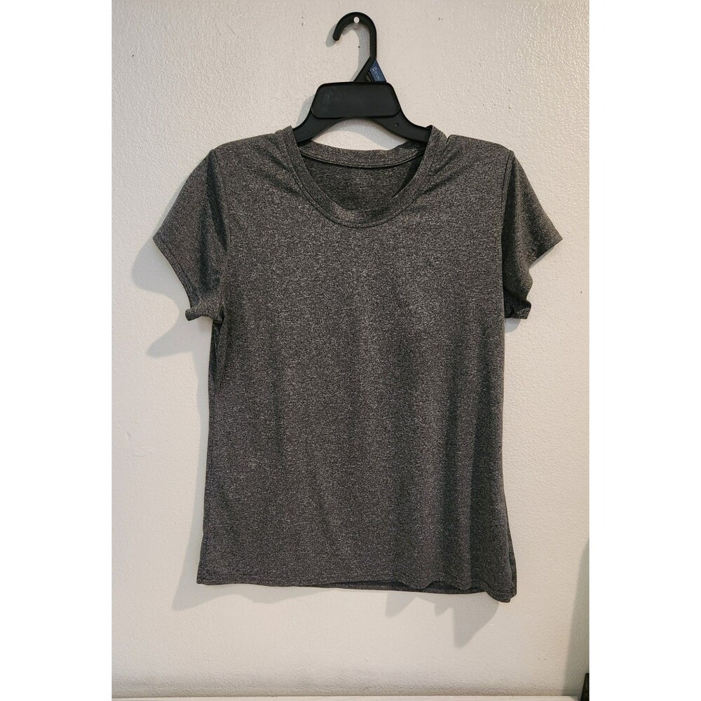 CG SPORT  Women’s Gray Short Sleeve round-NECK T SHIRT, large
